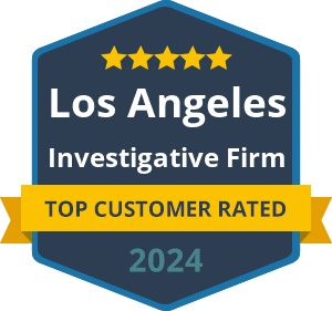 TOP CLIENTS RATED Los Angeles Investigative Firm 2023 badge